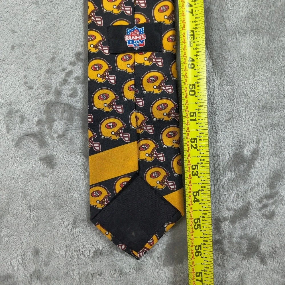 Vintage San Francisco 49ers Tie Mens Yellow Red Black Football‎ NFL 90s Game Day